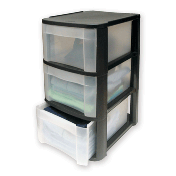 STERILITE 3 DRAWER CART