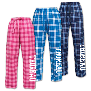flannel print pants