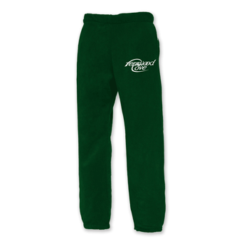 green sweatshirt and sweatpants
