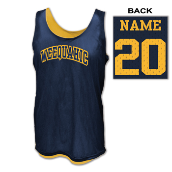 REVERSIBLE MESH BASKETBALL JERSEY W/ CUSTOM NAME AND NUMBER