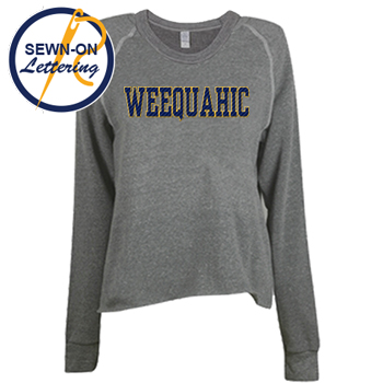 WOMEN'S APPLIQUE MUSHY CREW