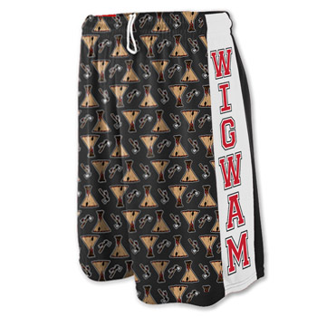 WIGWAM SUBLIMATED LACROSSE SHORTS - WHITE STRIPE