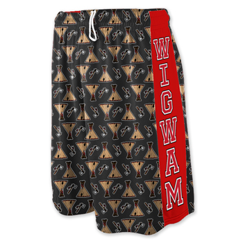WIGWAM SUBLIMATED LACROSSE SHORTS - RED STRIPE