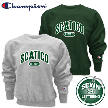 CHAMPION CROSSWEAVE APPLIQUE CREWNECK SWEATSHIRT