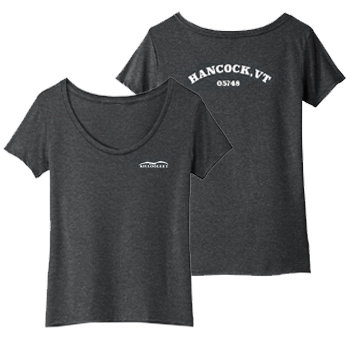 FITTED SCOOP NECK TEE - FRONT AND BACK LOGO