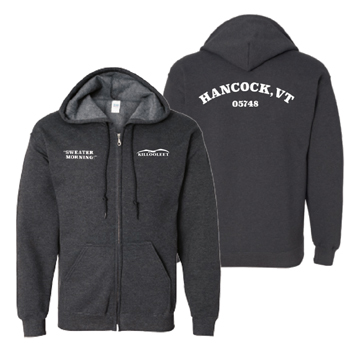 UNISEX ADULT ZIP HOODED SWEATSHIRT - FRONT AND BACK LOGO