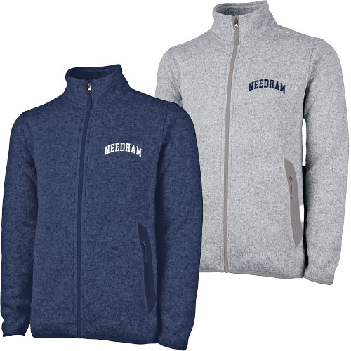 CHARLES RIVER MENS HEATHERED FULL ZIP