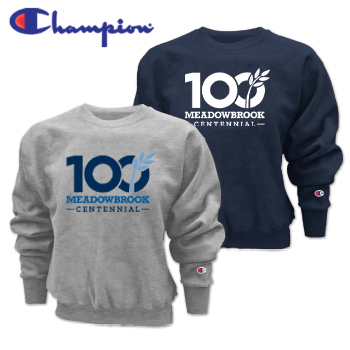 CROSS WEAVE CREWNECK SWEATSHIRT - CENTENNIAL LOGO