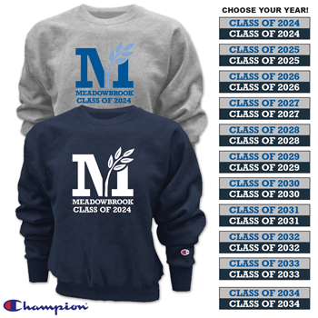 CROSS WEAVE CREWNECK SWEATSHIRT w/ CLASS YEAR