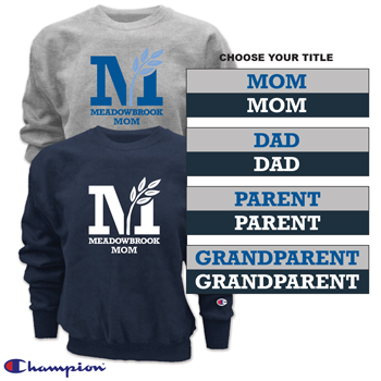 CROSS WEAVE CREWNECK SWEATSHIRT w/ TITLE