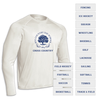 RCDS SEAL w/ SPORT DEPT - PREMIIUM BRAND DRI-FIT LONG SLEEVE - WHITE