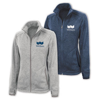 WOMEN'S HEATHERED FLEECE JACKET