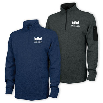 MEN'S HEATHERED FLEECE QTR ZIP