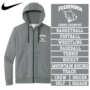 NIKE FLEECE FULL-ZIP HOODED SWEATSHIRT w/ SPORT