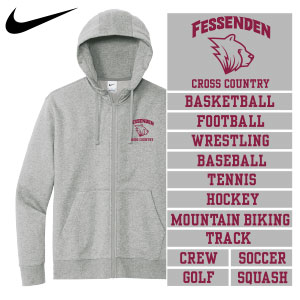 NIKE FLEECE FULL-ZIP HOODED SWEATSHIRT w/ SPORT