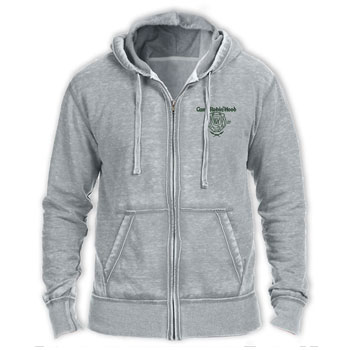 BURN-OUT FULL-ZIP SWEATSHIRT