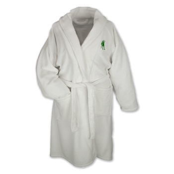 ROBIN HOOD WHITE BATH ROBE W/ LOGO