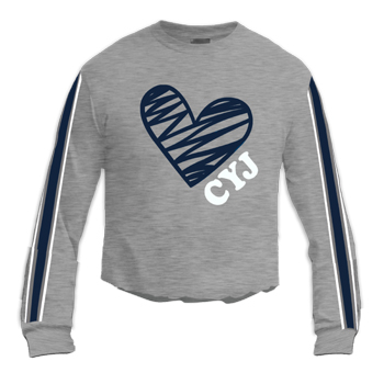 LADIES' CROPPED STRIPED LONGSLEEVE