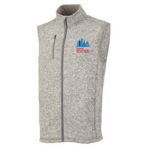 MENS HEATHERED FLEECE VEST