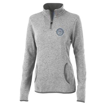 WOMEN'S HEATHERED FLEECE QUARTER ZIP