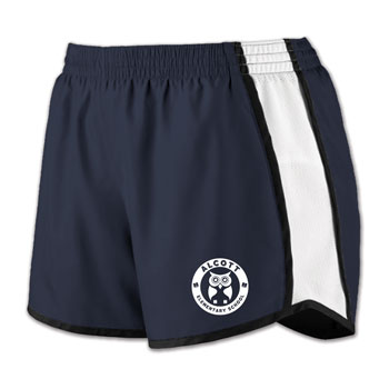 LADIES' RETRO TRACK SHORTS - CIRCLE LOGO