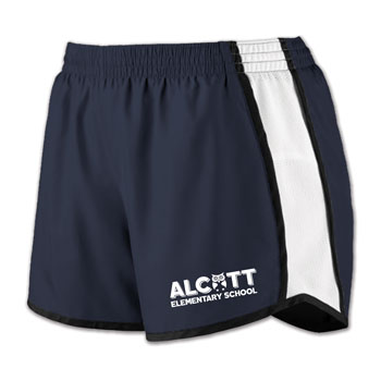 LADIES' RETRO TRACK SHORTS - HORIZONTAL LOGO
