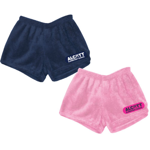 FUZZY FLEECE SHORTS w/ LOGO