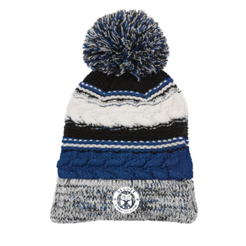 POM POM BEANIE - CIRCLE LOGO