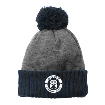 NEW ERA CUFFED BEANIE w/ POM - CIRCLE LOGO