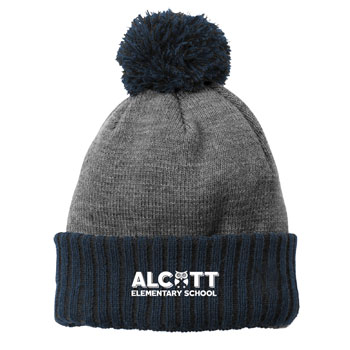 NEW ERA CUFFED BEANIE w/ POM - HORIZONTAL LOGO