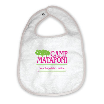 INFANT BIB - PINK & GREEN LOGO