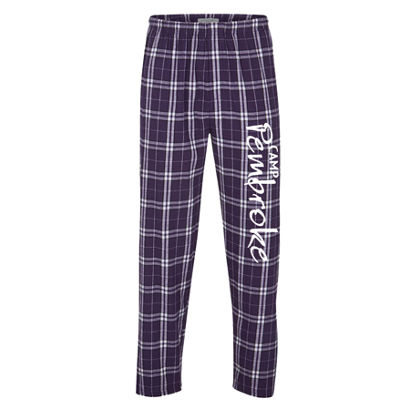 PEMBROKE FLANNEL JAMM PANTS IN PURPLE AND WHITE PLAID