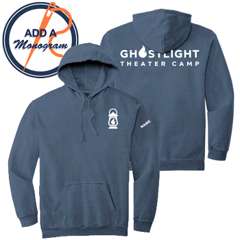 GARMENT WASHED HOODED SWEATSHIRT W/ MONOGRAM