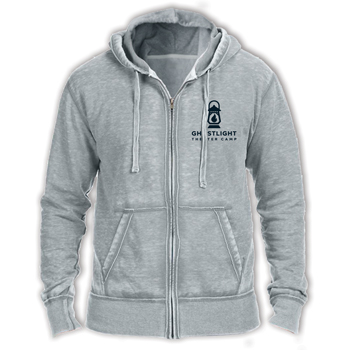 BURN-OUT ZIP-UP HOODIE