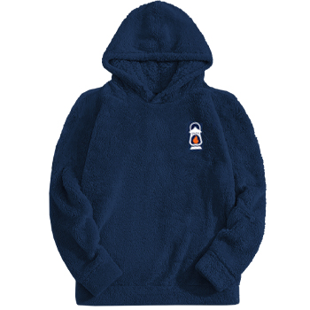 FUZZY BUNK HOODIE w/ LOGO