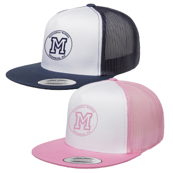 WHITE FRONT TRUCKER HAT W/ MESH BACKING - MITCHELL 