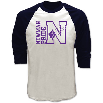 RAGLAN SLEEVE BASEBALL JERSEY - NEWMAN PRIDE