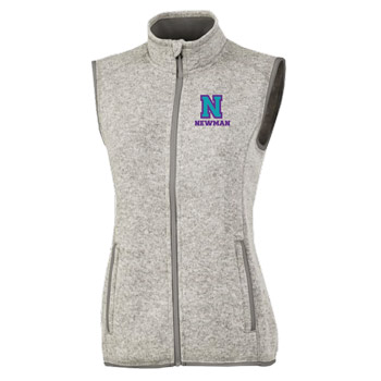 WOMEN'S HEATHERED FLEECE VEST - NEWMAN 