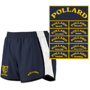 LADIES RETRO TRACK SHORTS - POLLARD PANTHERS ATHLETICS