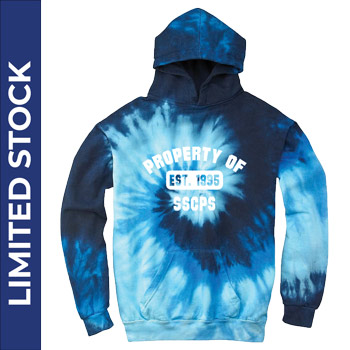 HOODED TIE-DYED SWEATSHIRT