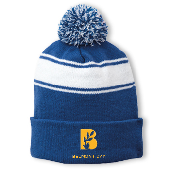 STRIPED POM BEANIE