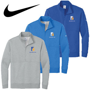 ADULT NIKE CLUB MENS FLEECE SLEEVE SWOOSH 1/2-ZIP