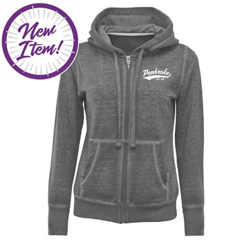 WOMENS BURNOUT FULL ZIP HOODIE