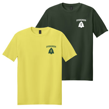 EVERGREEN RETRO LOGO - 100% COTTON T-SHIRT