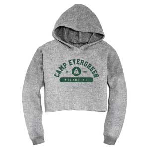 LADIES' CROPPED HOODED SWEATSHIRT