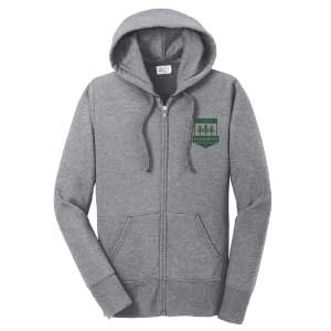 LADIES ZIP HOODED SWEATSHIRT