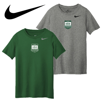 EVERGREEN LOGO - NIKE DRI-FIT LEGEND TEE - YOUTH