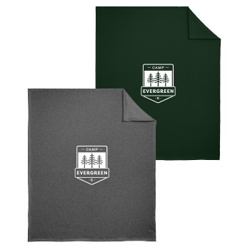 EVERGREEN LOGO - PORT & COMPANY CORE FLEECE SWEATSHIRT BLANKET