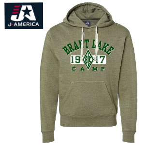 J AMERICA TRIBLEND FLEECE HOODED SWEATSHIRT