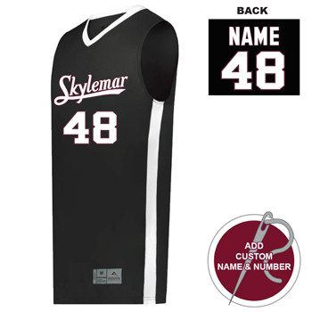 BLACK MATCH UP BASKETBALL JERSEY W/ CUSTOM NAME & NUMBER